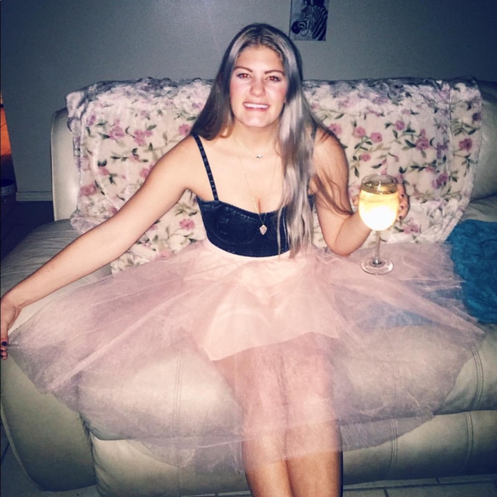 Baby pink tulle skirt